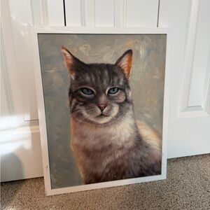 Framed Cat Portrait Art